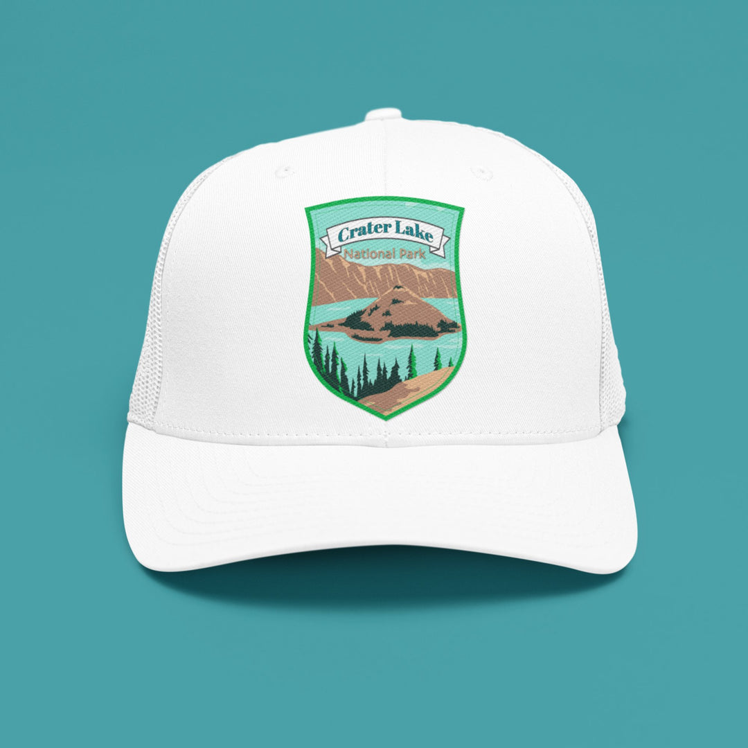 Crater Lake National Park Badge - Trucker Hat - My Nature Book Adventures