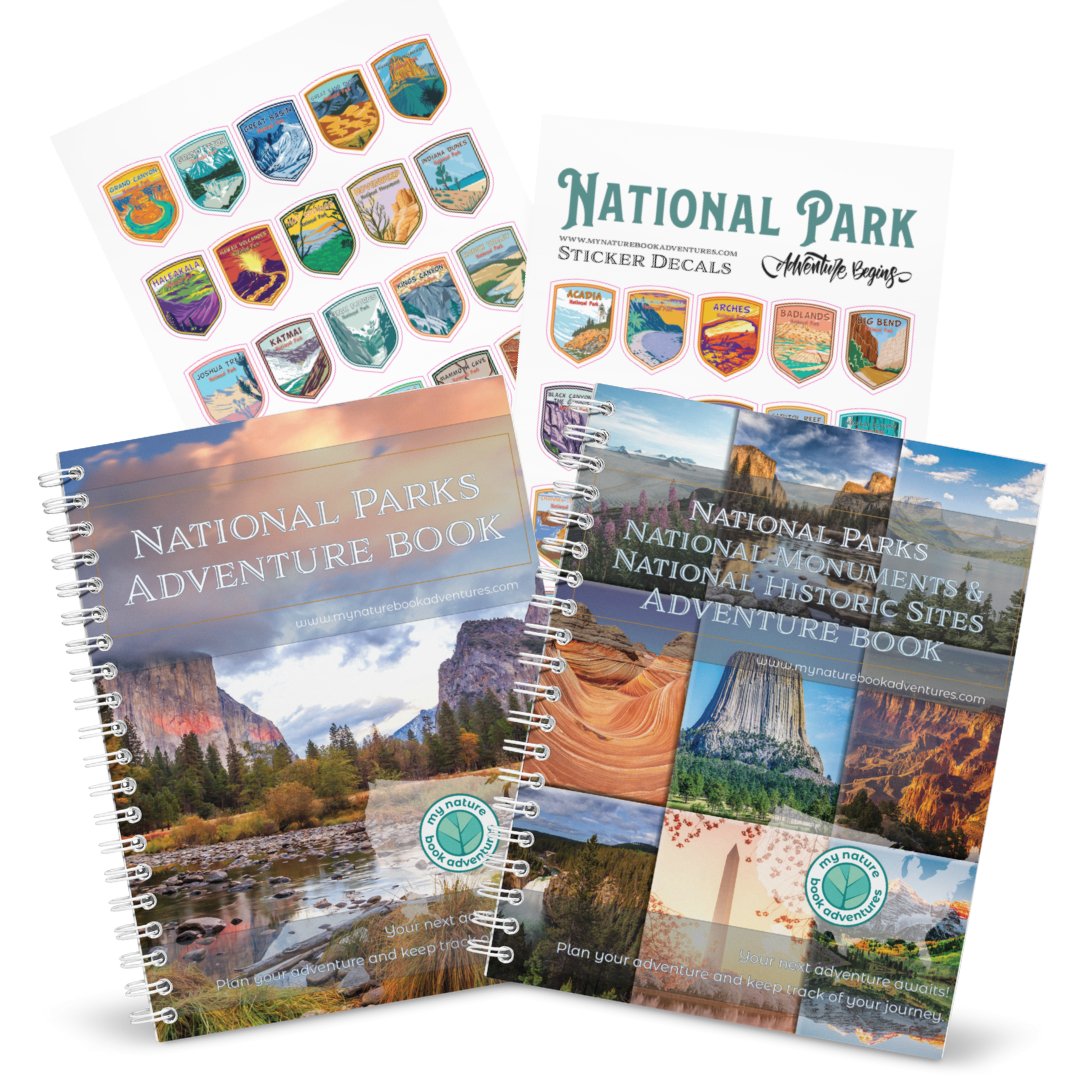National Park + National Parks, National Monuments, and National Historic Sites Bundle + 63 Decals - My Nature Book Adventures
