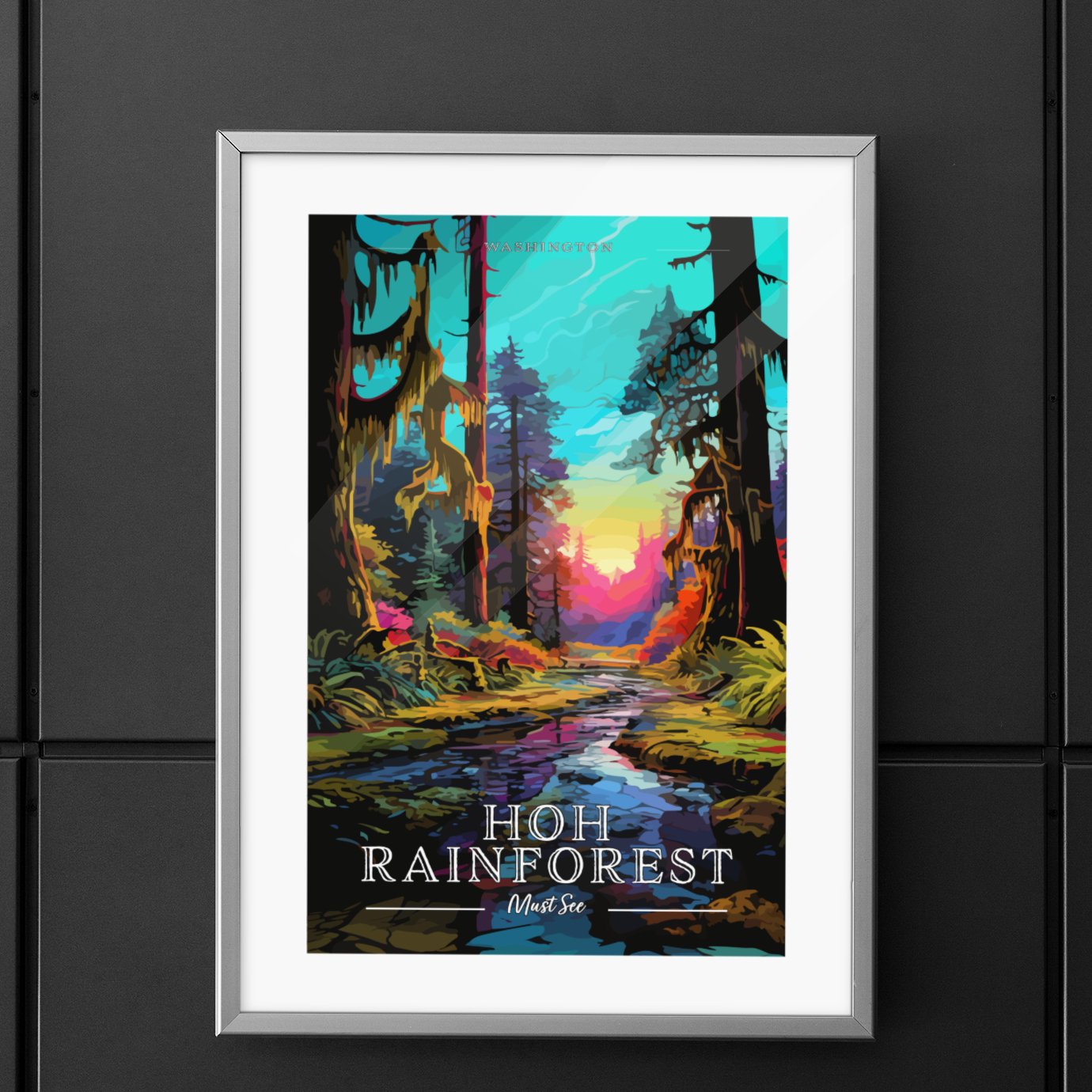 Hoh Rainforest - Must See Commemorative Poster: A Pop Art Tribute – My 