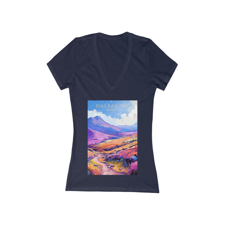 Women's Deep V-Neck T-Shirt - Haleakala National Park