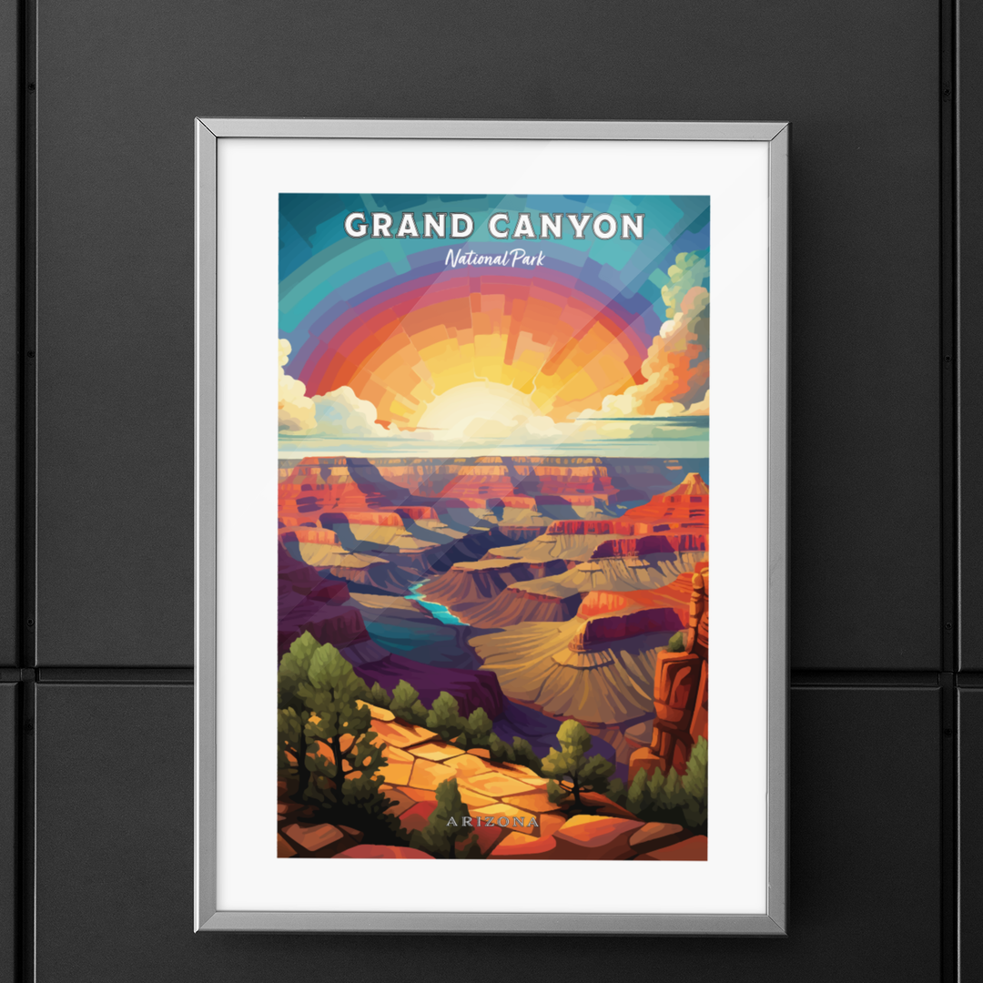 Grand Canyon National Park Commemorative Poster: A Pop Art Tribute
