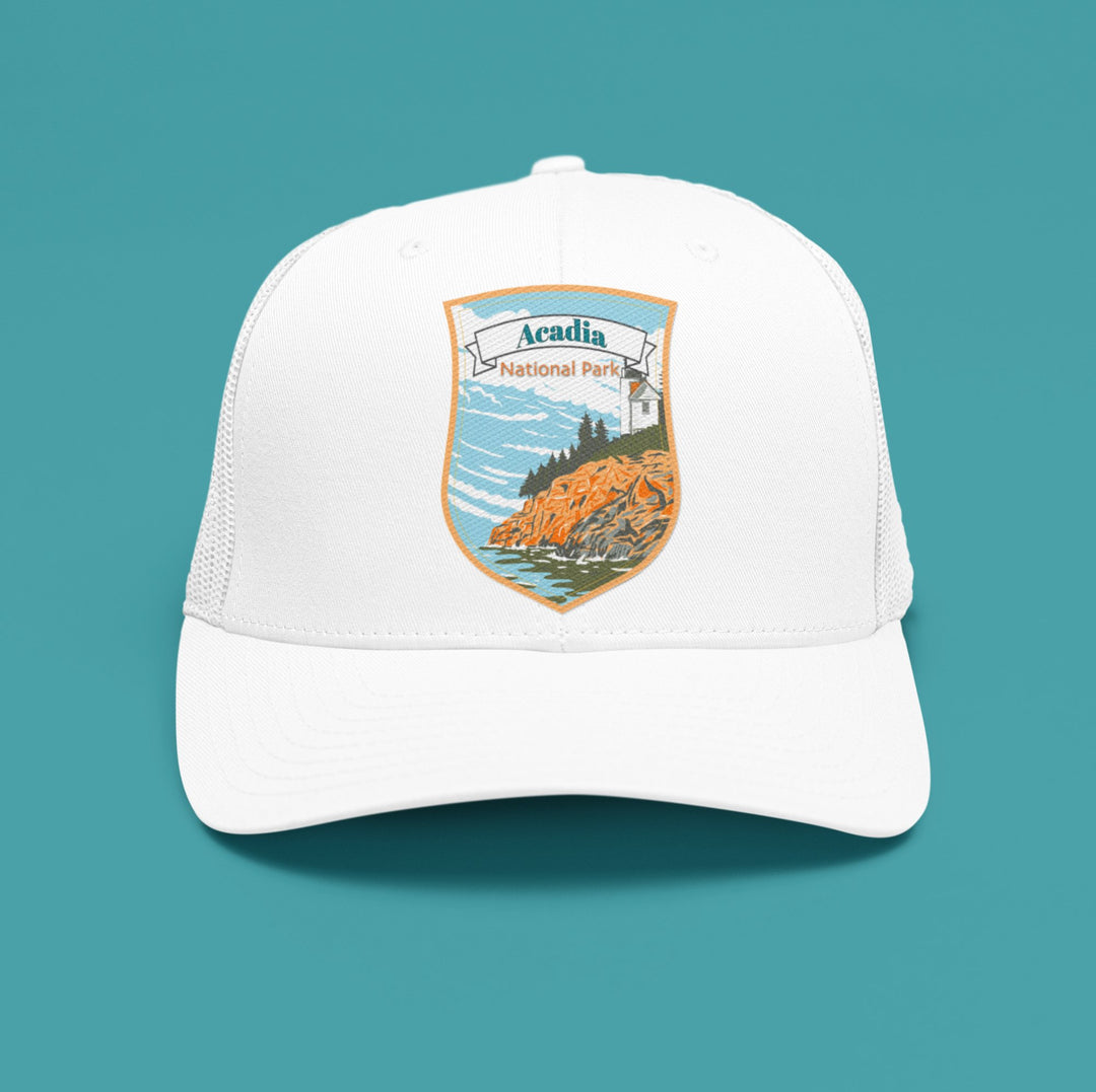 Acadia National Park Badge - Trucker Hat - My Nature Book Adventures