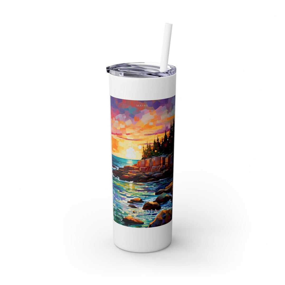 Acadia National Park Skinny Tumbler, 20oz - My Nature Book Adventures