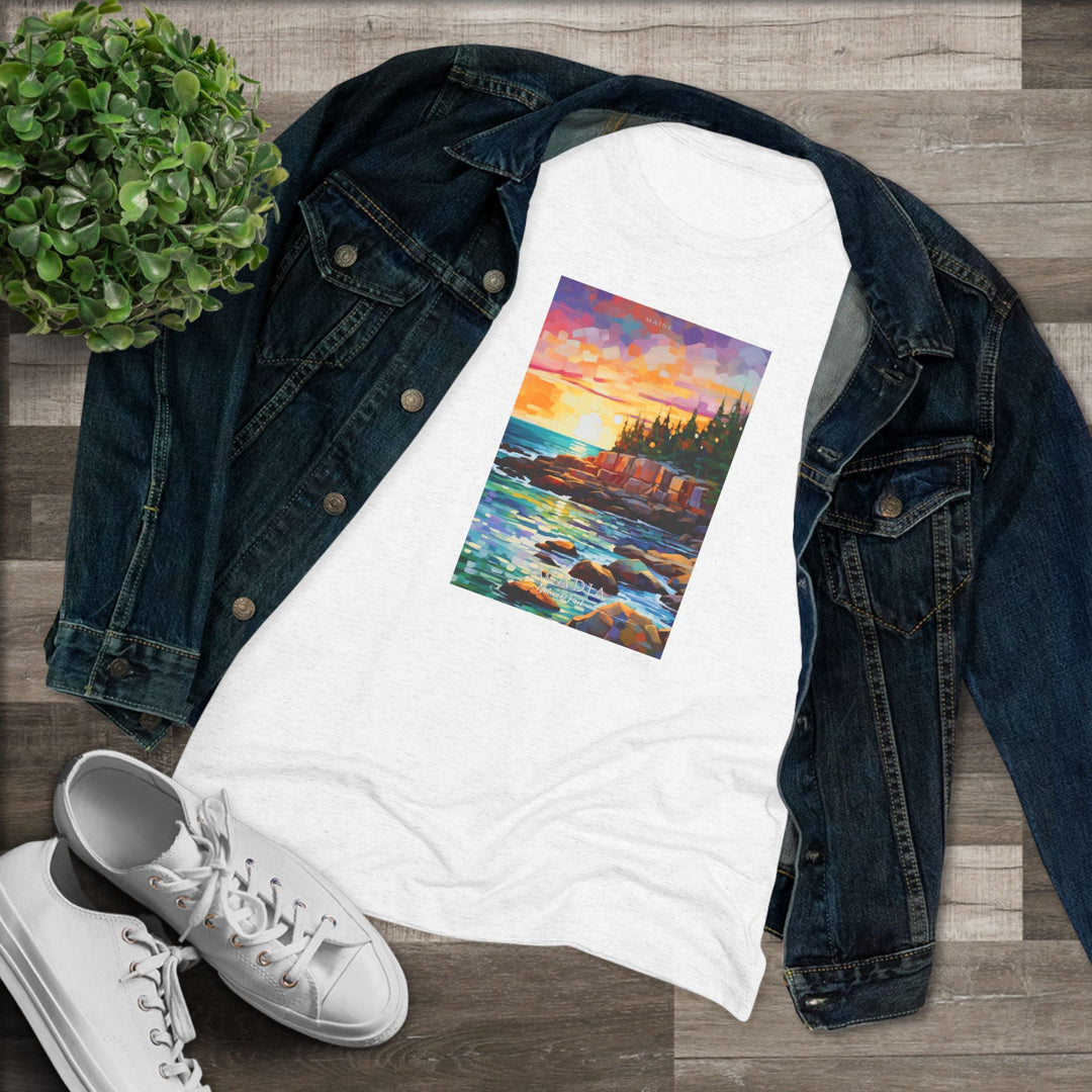 Acadia National Park Women's Triblend Tee - My Nature Book Adventures