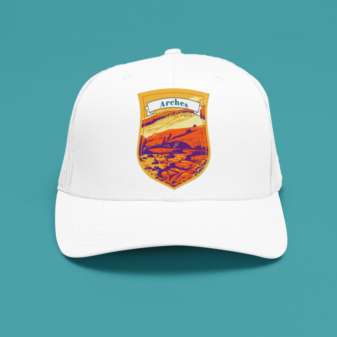 Arches National Park Badge - Trucker Hat - My Nature Book Adventures