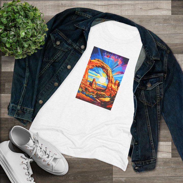 Arches National Park Women's Triblend Tee - My Nature Book Adventures