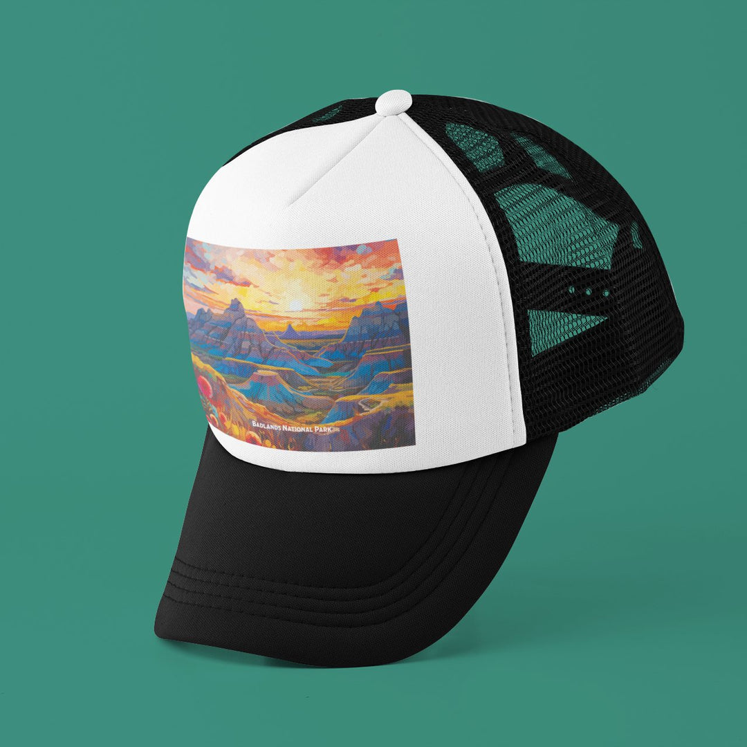 Badlands National Park - Pop Art - Trucker Hat - My Nature Book Adventures