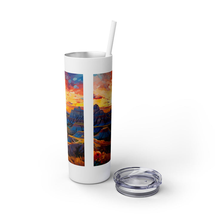 Badlands National Park Skinny Tumbler, 20oz - My Nature Book Adventures