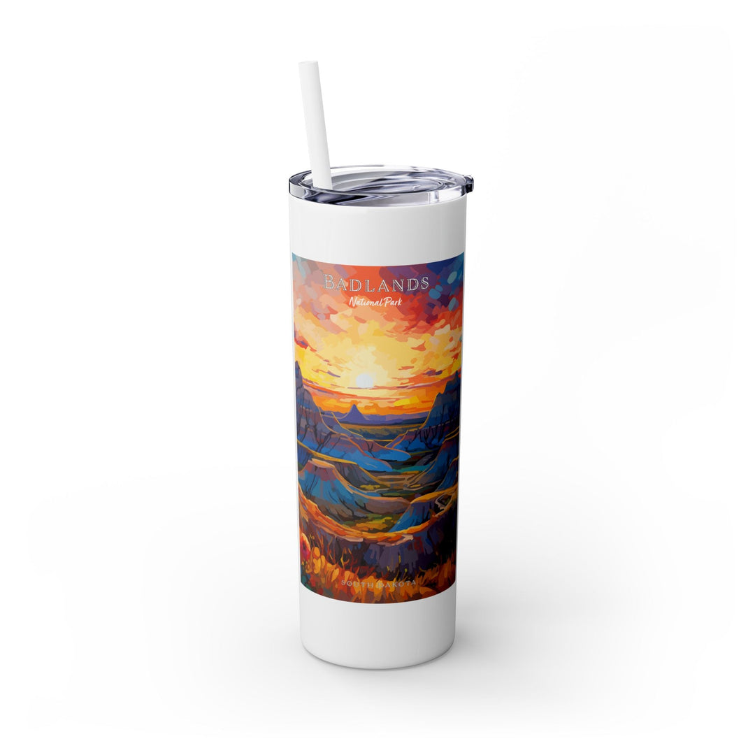 Badlands National Park Skinny Tumbler, 20oz - My Nature Book Adventures