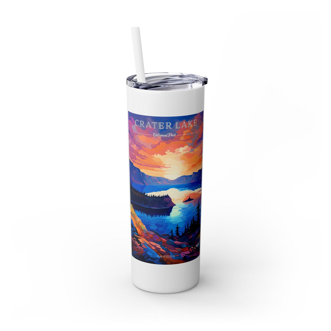 Crater Lake National Park Skinny Tumbler, 20oz - My Nature Book Adventures