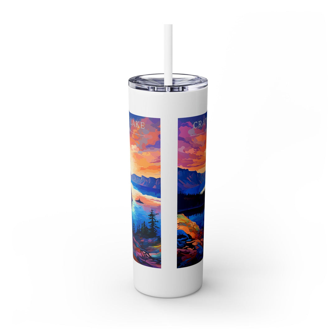 Crater Lake National Park Skinny Tumbler, 20oz - My Nature Book Adventures