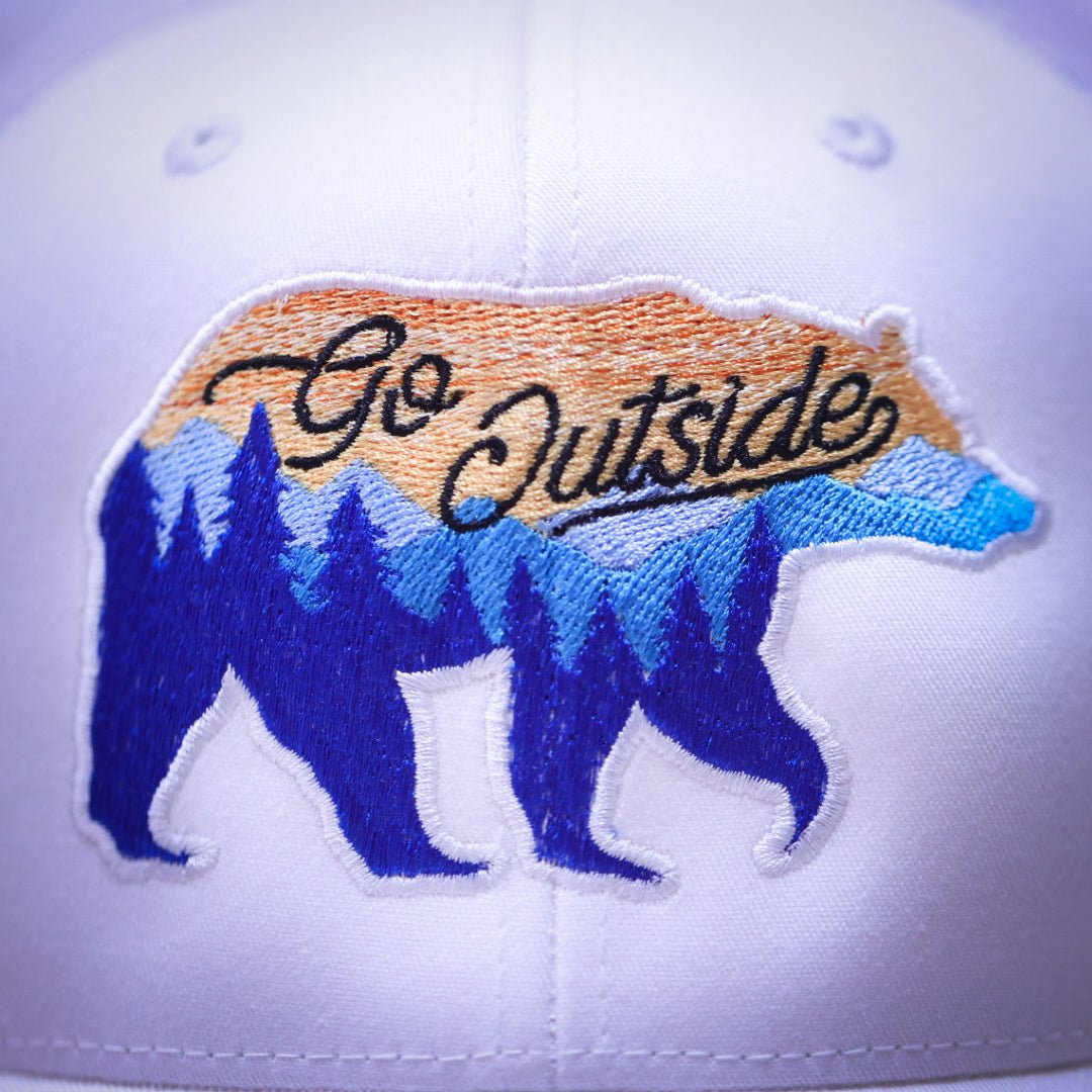 Embroidered Go Outside Bear Patch - My Nature Book Adventures