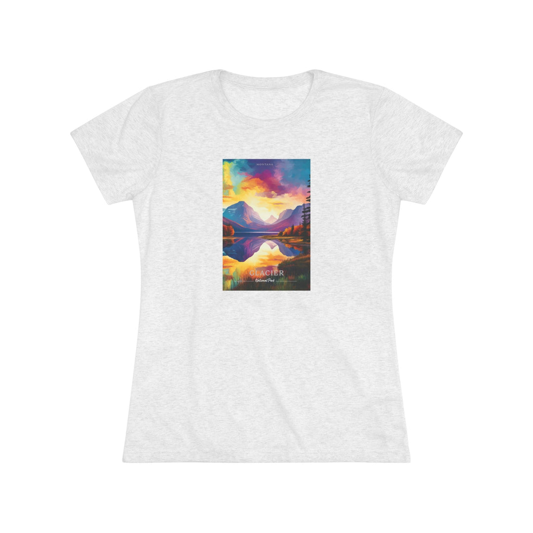 Glacier National Park Women's Triblend Tee - My Nature Book Adventures