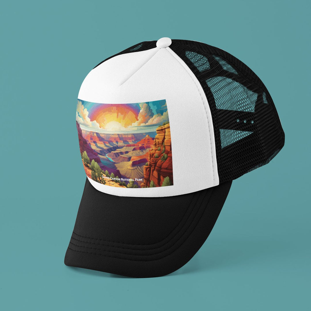 Grand Canyon National Park - Pop Art - Trucker Hat - My Nature Book Adventures