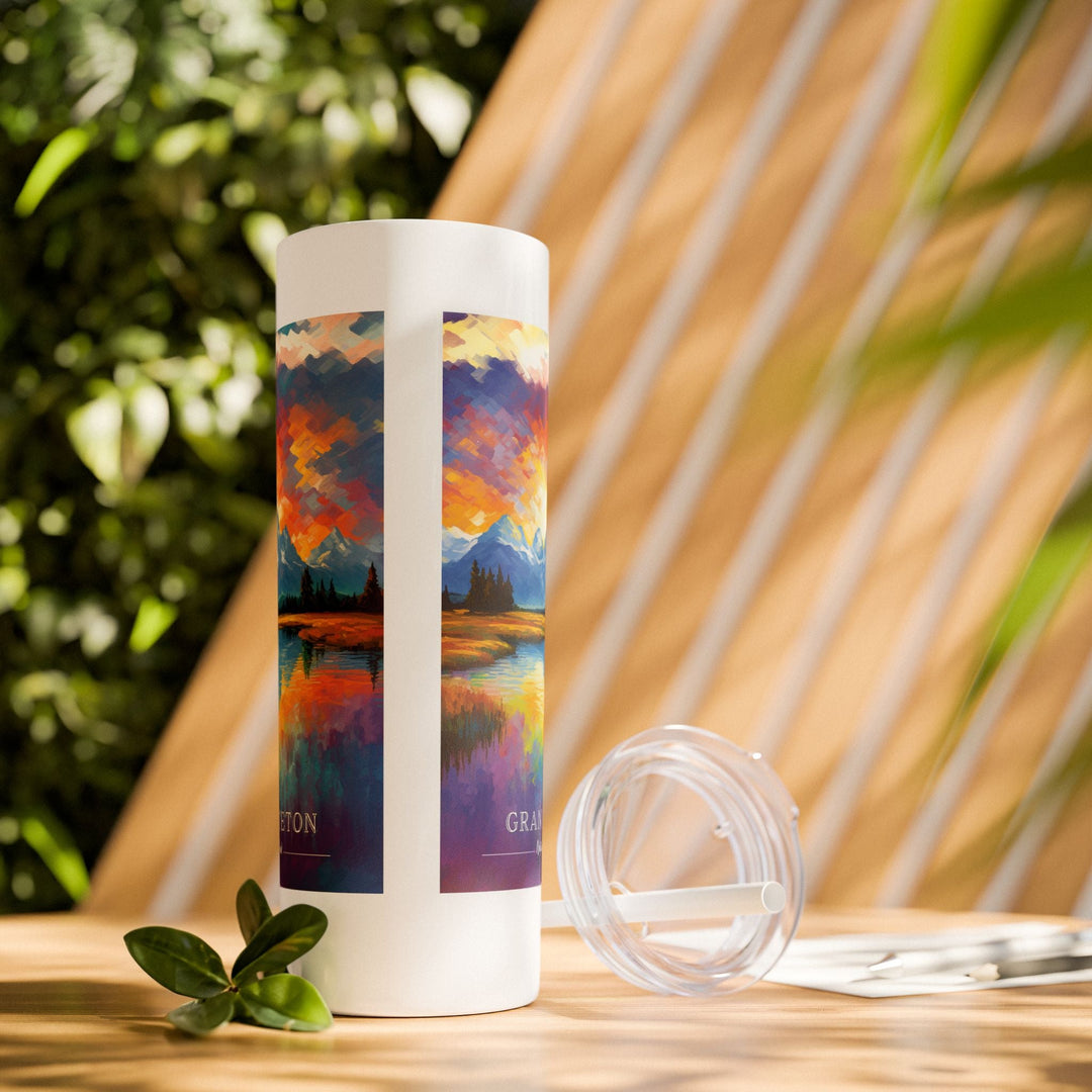 Grand Teton National Park Skinny Tumbler, 20oz - My Nature Book Adventures