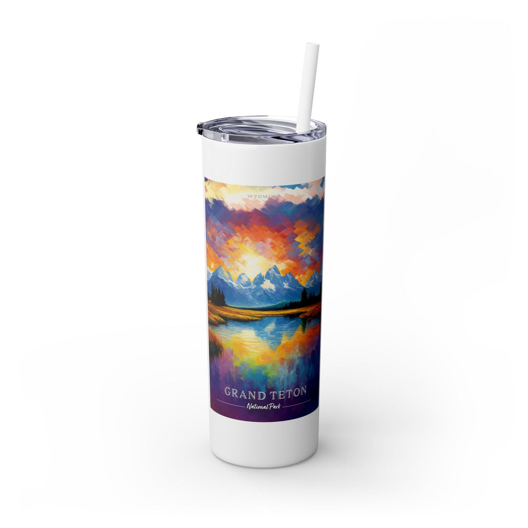 Grand Teton National Park Skinny Tumbler, 20oz - My Nature Book Adventures