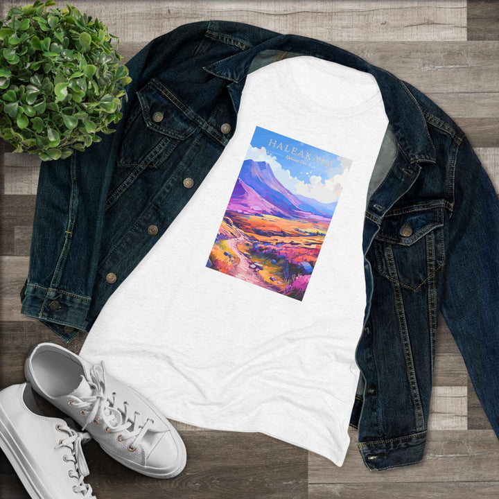 Haleakala National Park Women's Triblend Tee - My Nature Book Adventures