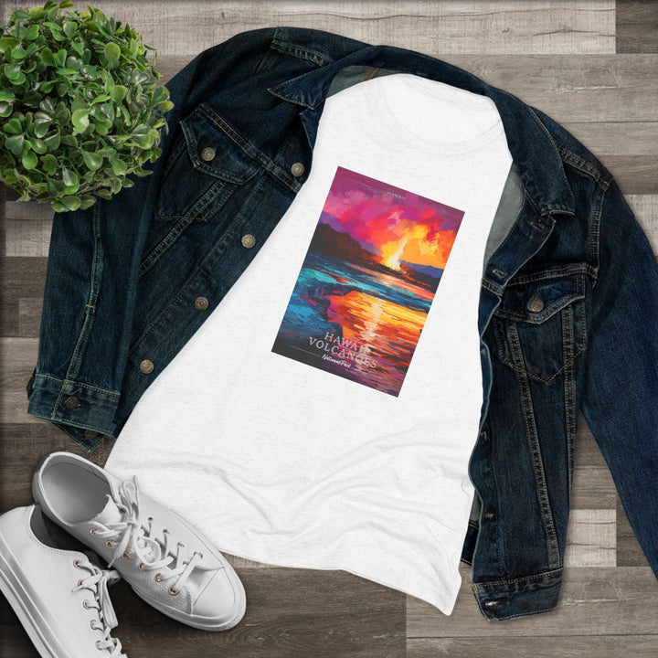 Hawaii Volcanoes National Park Women's Triblend Tee - My Nature Book Adventures