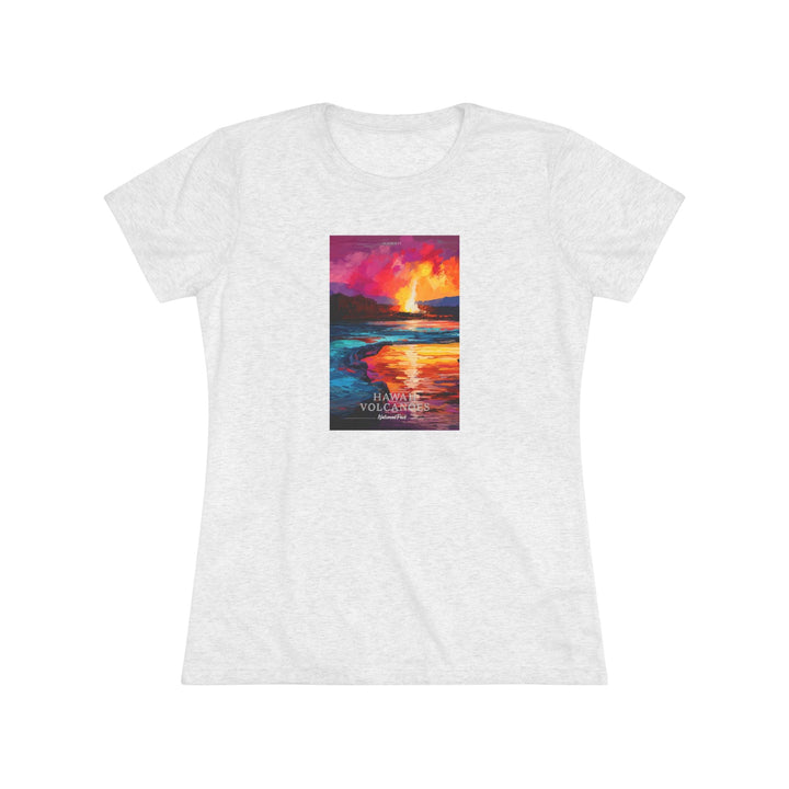 Hawaii Volcanoes National Park Women's Triblend Tee - My Nature Book Adventures