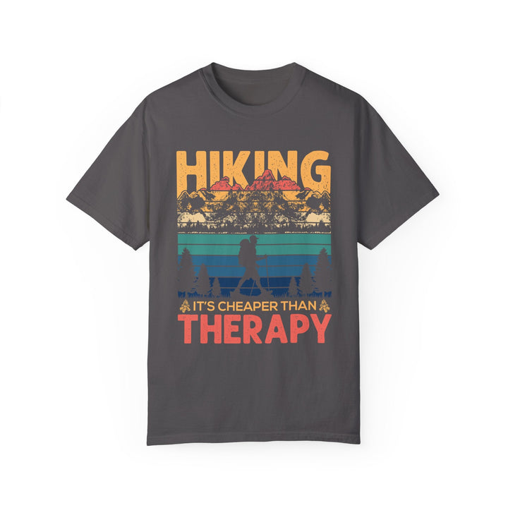 Hiking - It's Cheaper Than Therapy T-shirt - My Nature Book Adventures