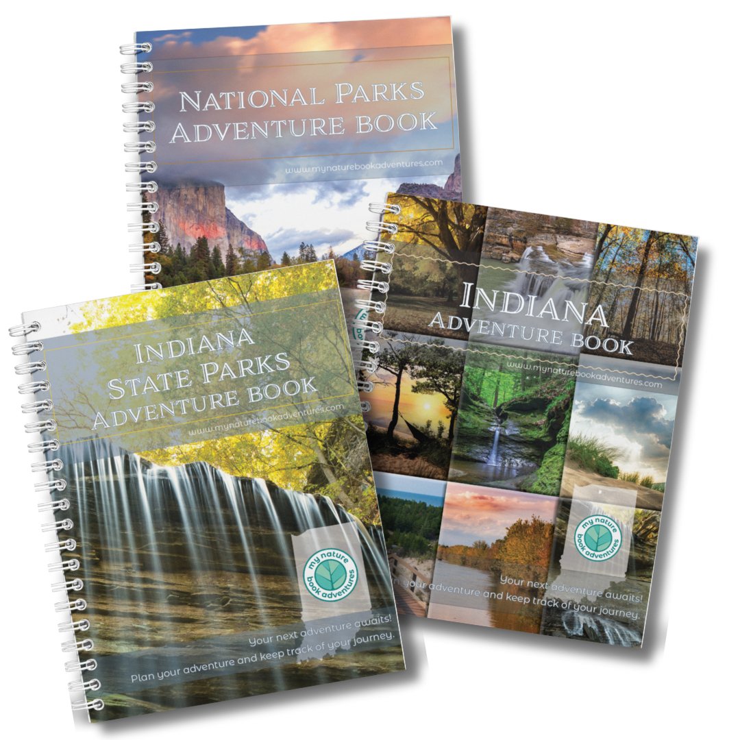 Indiana State Parks Adventure Book + NEW Indiana Adventure Book + National Parks Adventure Book Combo - My Nature Book Adventures