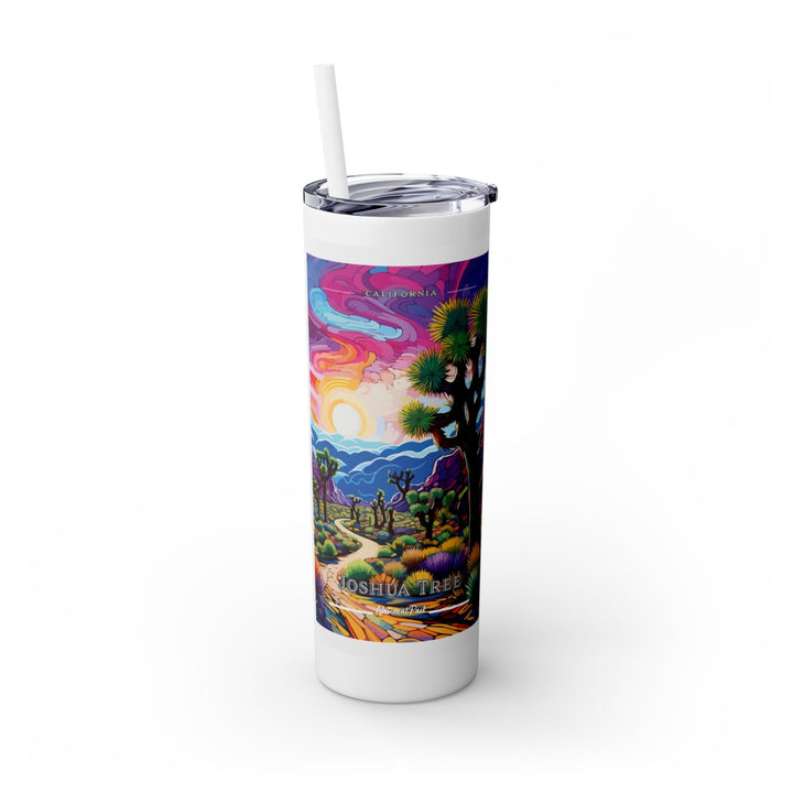 Joshua Tree Skinny Tumbler with Straw, 20oz - My Nature Book Adventures