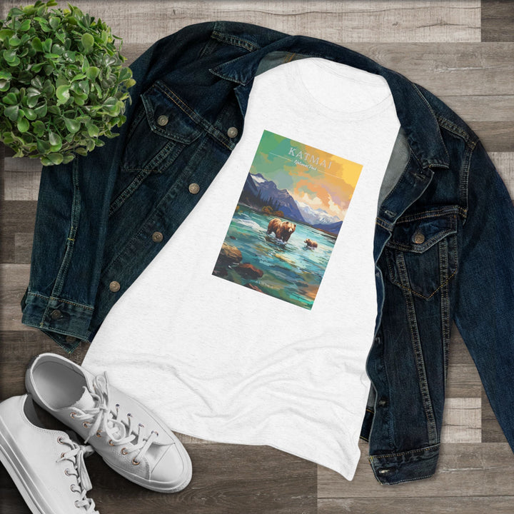 Katmai National Park Women's Triblend Tee - My Nature Book Adventures