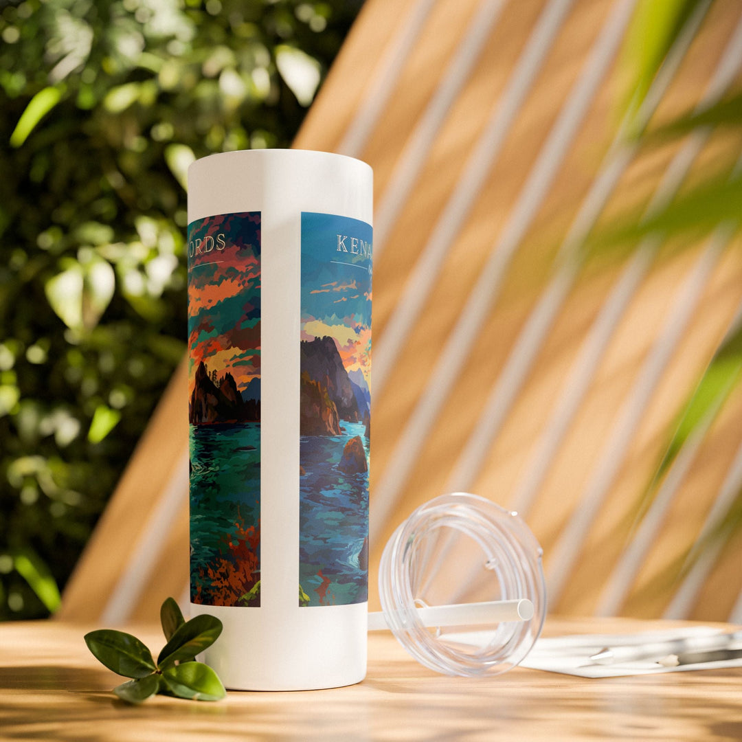 Kenai Fjords National Park Skinny Tumbler, 20oz - My Nature Book Adventures