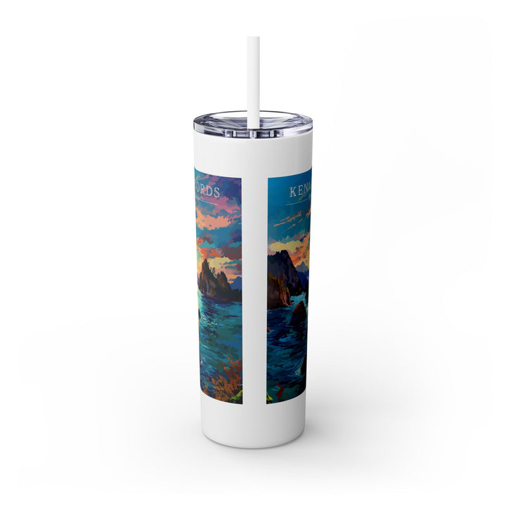 Kenai Fjords National Park Skinny Tumbler, 20oz - My Nature Book Adventures