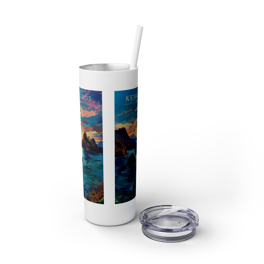 Kenai Fjords National Park Skinny Tumbler, 20oz - My Nature Book Adventures