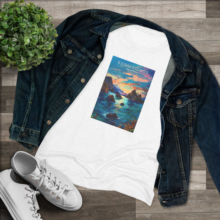 Kenai Fjords National Park Women's Triblend Tee - My Nature Book Adventures