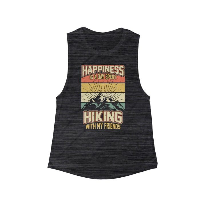 Light and Airy Muscle Tee - Happiness is a Day Spent Hiking With My Friends - My Nature Book Adventures
