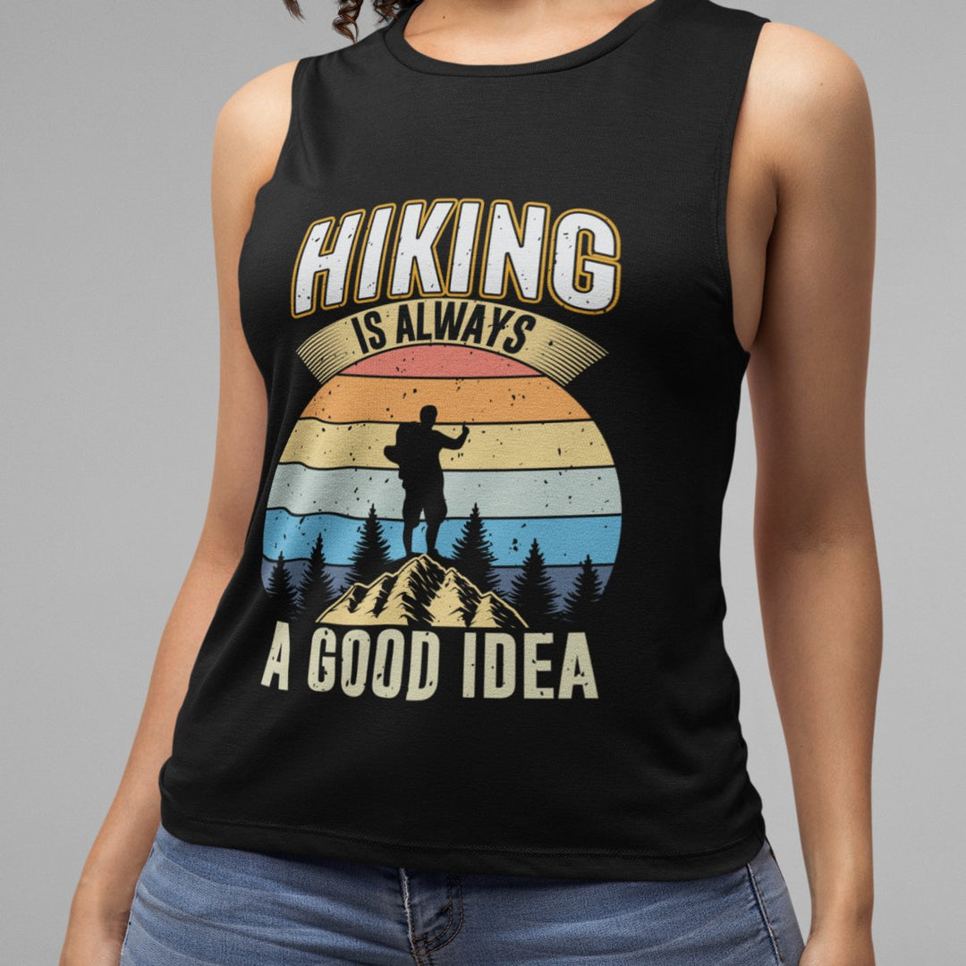 Light and Airy Muscle Tee - Hiking is Always a Good Idea - My Nature Book Adventures