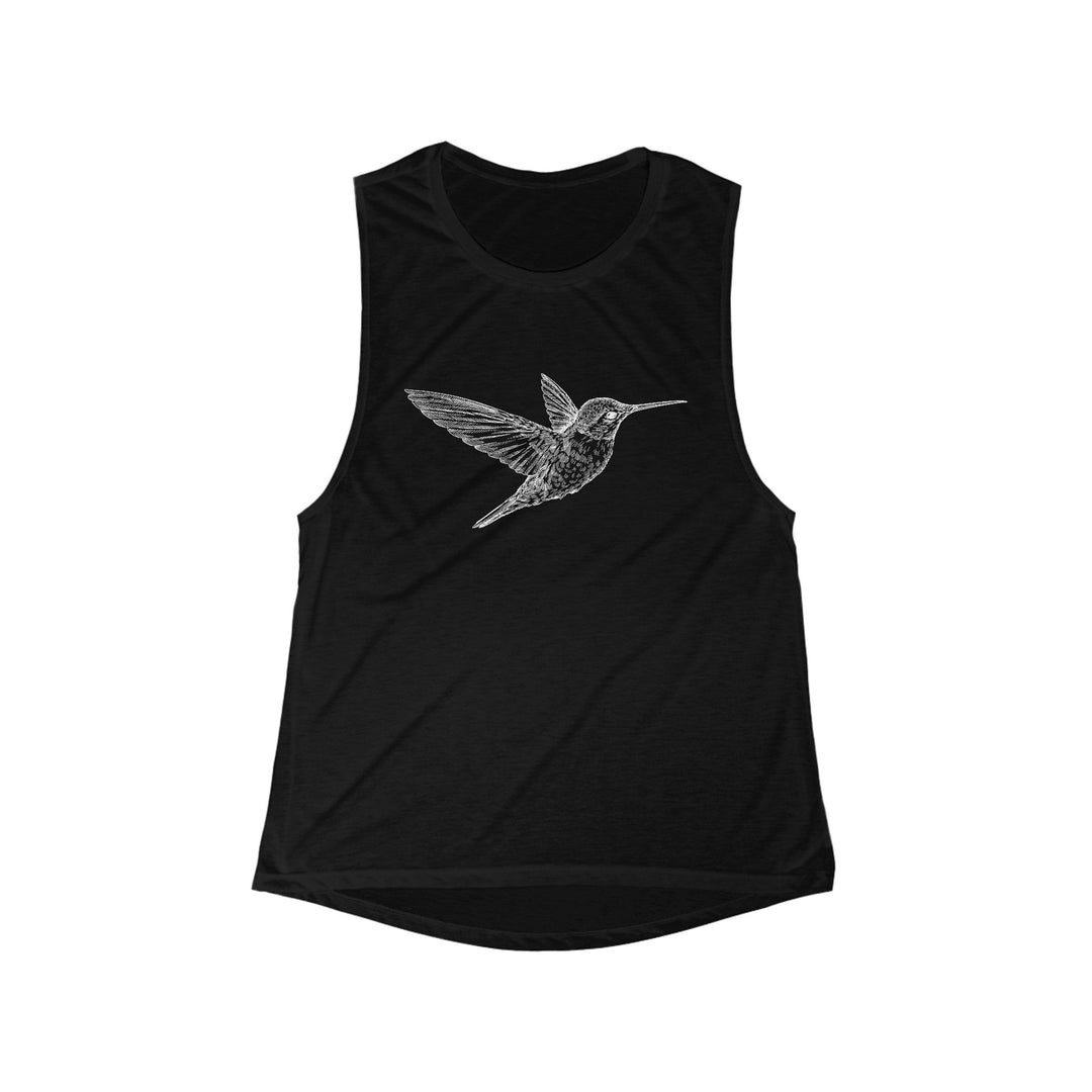 Light and Airy Muscle Tee - Humming Bird - Nature Inspired Tank Top - My Nature Book Adventures