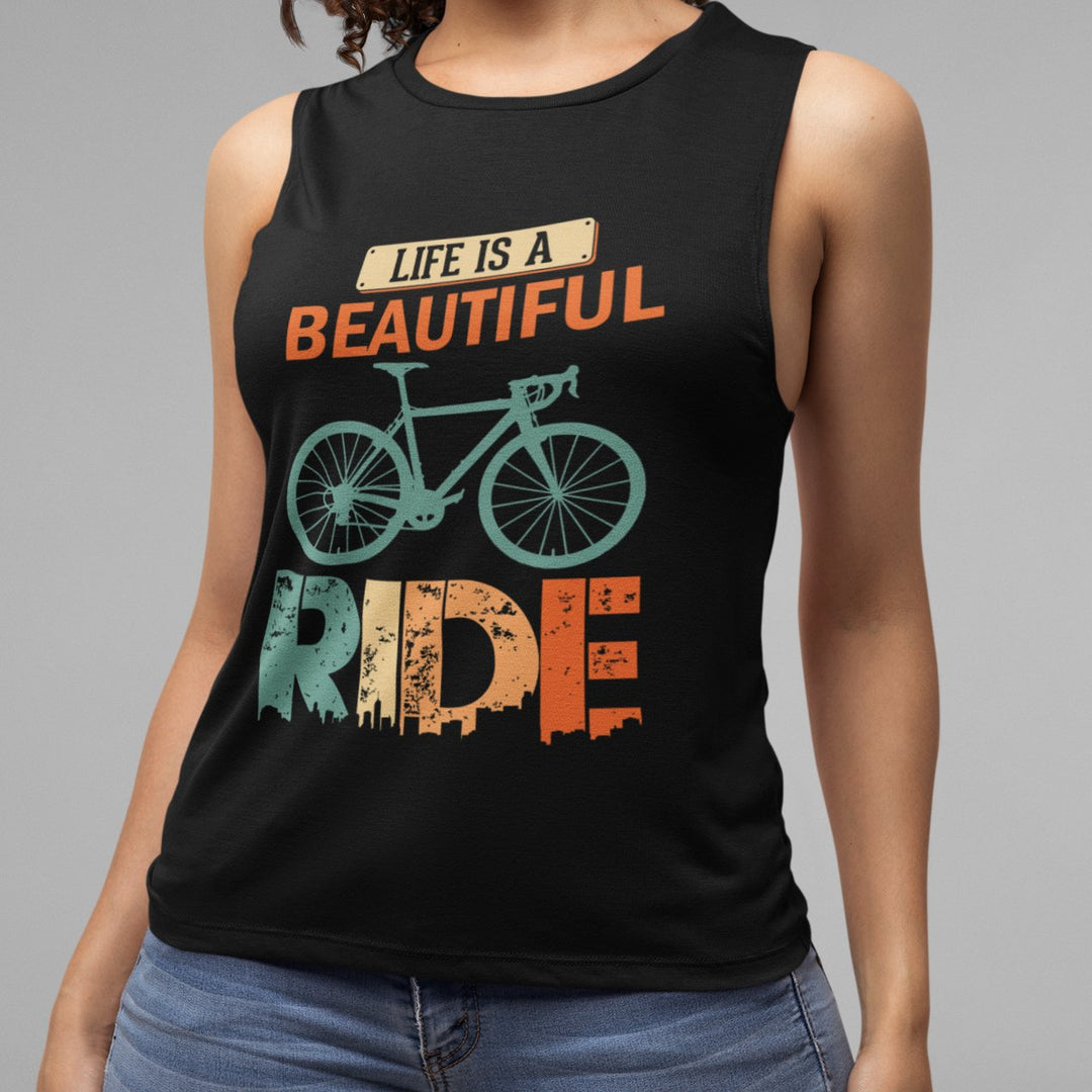 Light and Airy Muscle Tee - Life is a Beautiful Ride - My Nature Book Adventures