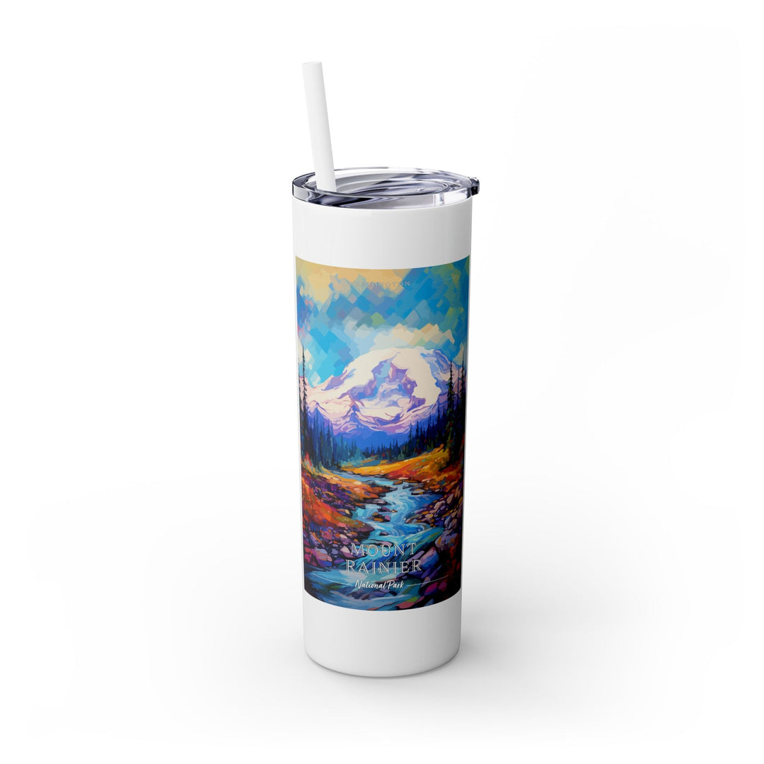 Mount Rainier National Park Skinny Tumbler, 20oz - My Nature Book Adventures