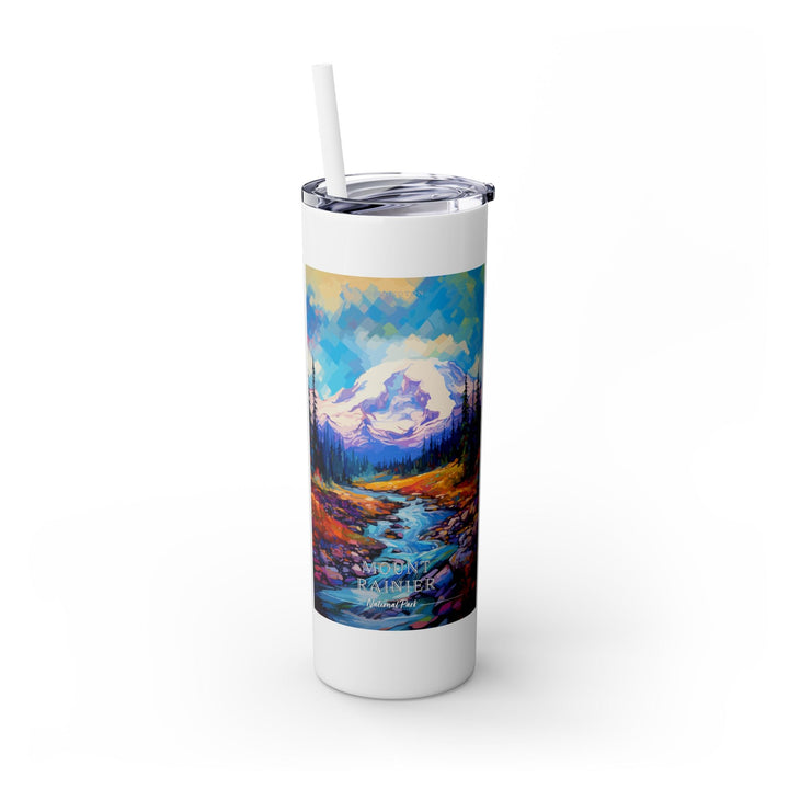 Mount Rainier National Park Skinny Tumbler, 20oz - My Nature Book Adventures