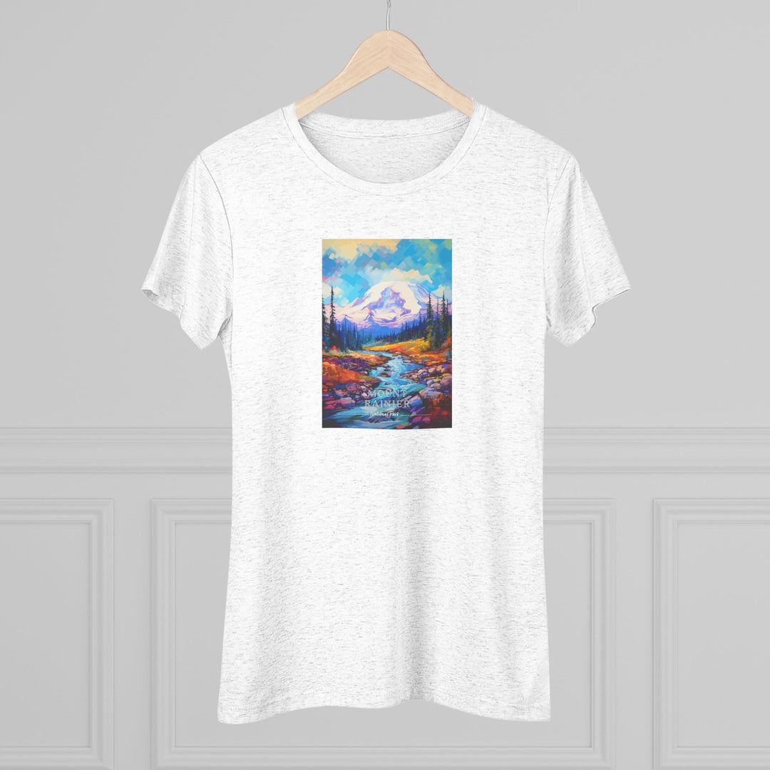 Mount Rainier National Park Women's Triblend Tee - My Nature Book Adventures