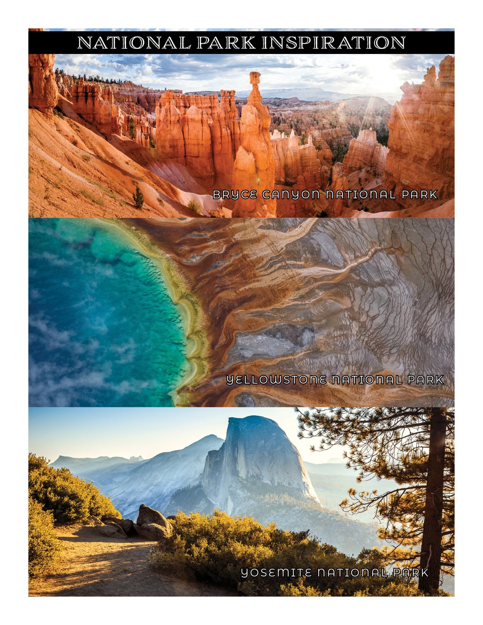 National Park Adventure Planning Journal + 24x36 Detailed National Park 2 Sided - Folded Map Combo - My Nature Book Adventures