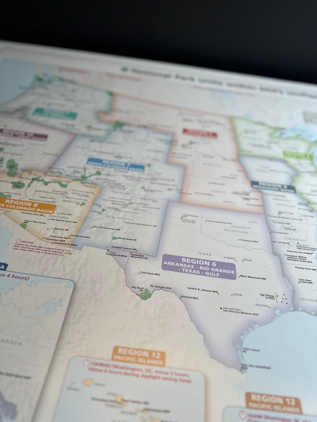 National Parks Map (24x36 inches) - Double - Sided Full - Color Folded Map - My Nature Book Adventures