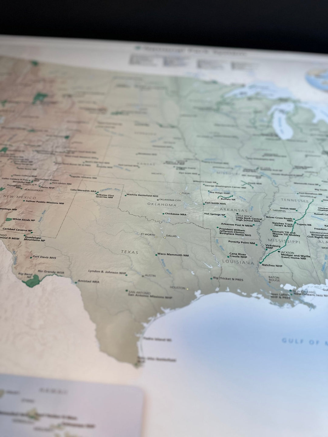 National Parks Map (24x36 inches) - Double - Sided Full - Color Folded Map - My Nature Book Adventures