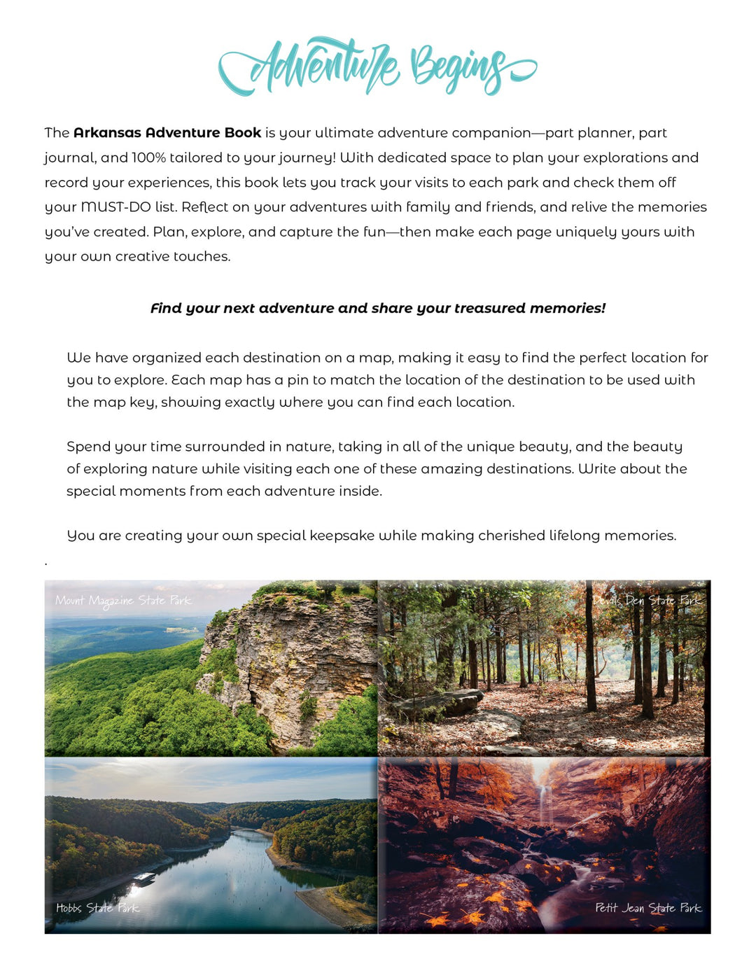 NEW - Arkansas Adventure Book - My Nature Book Adventures