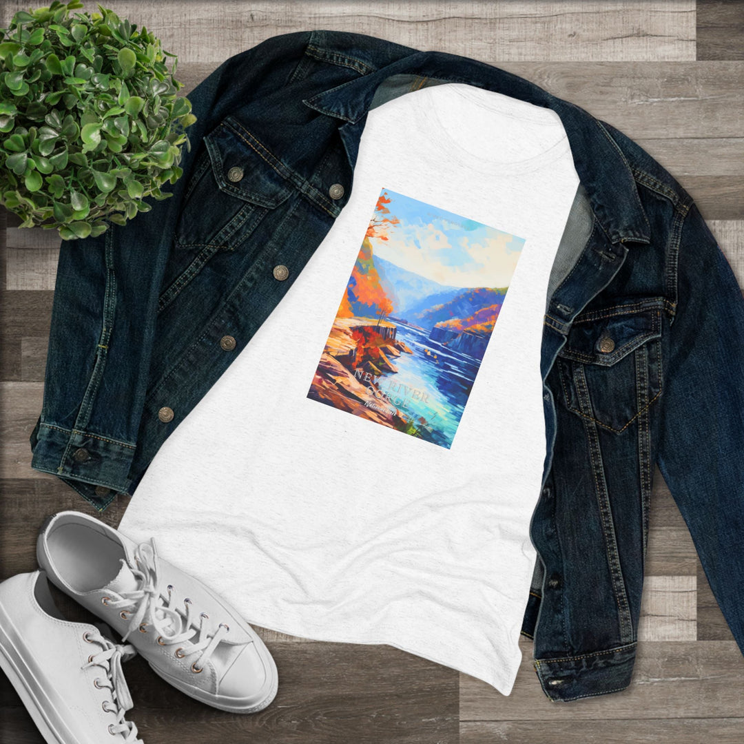 New River Gorge National Park Women's Triblend Tee - My Nature Book Adventures