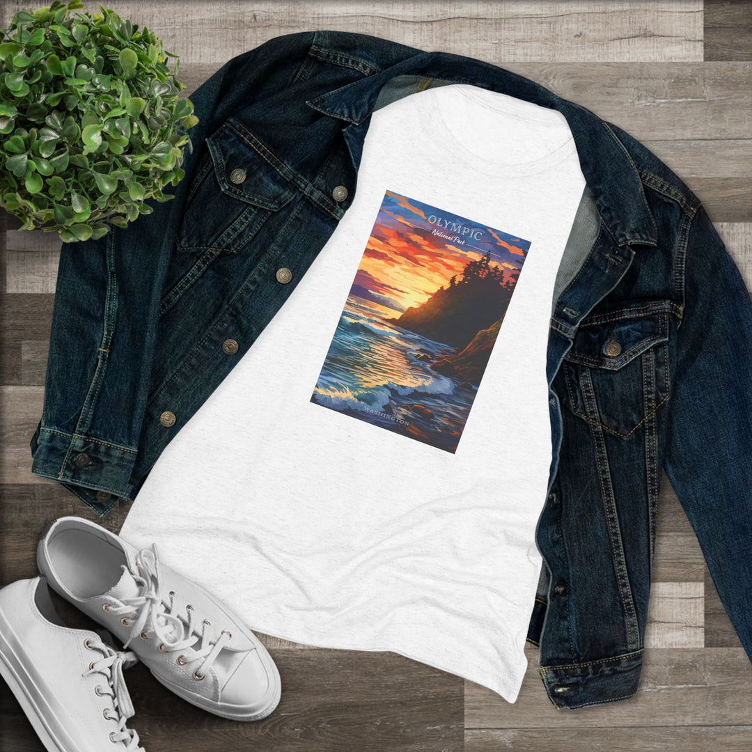 Olympic National Park Women's Triblend Tee - My Nature Book Adventures