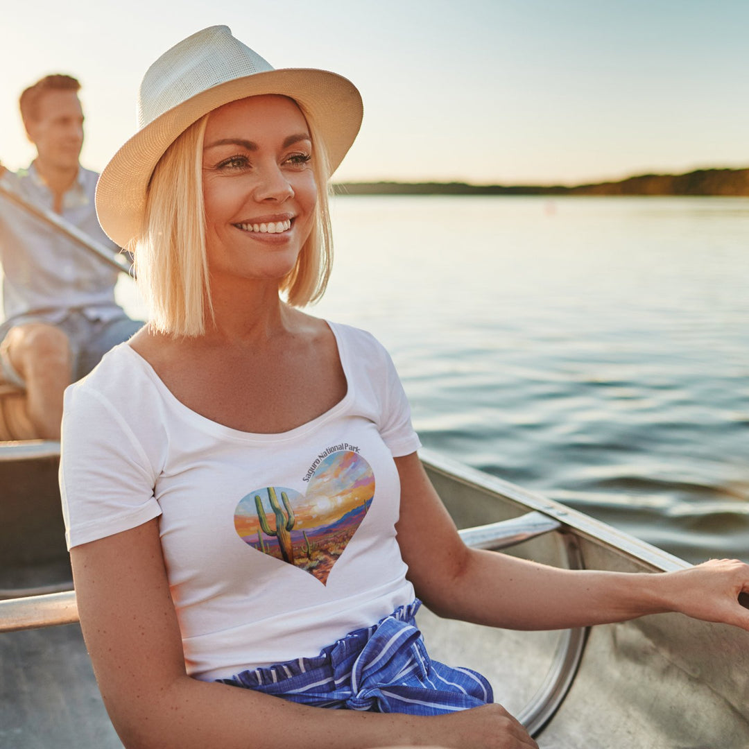 Saquaro National Park - Spread the Love of Our National Parks: Women’s Scoop Neck T-Shirt - My Nature Book Adventures