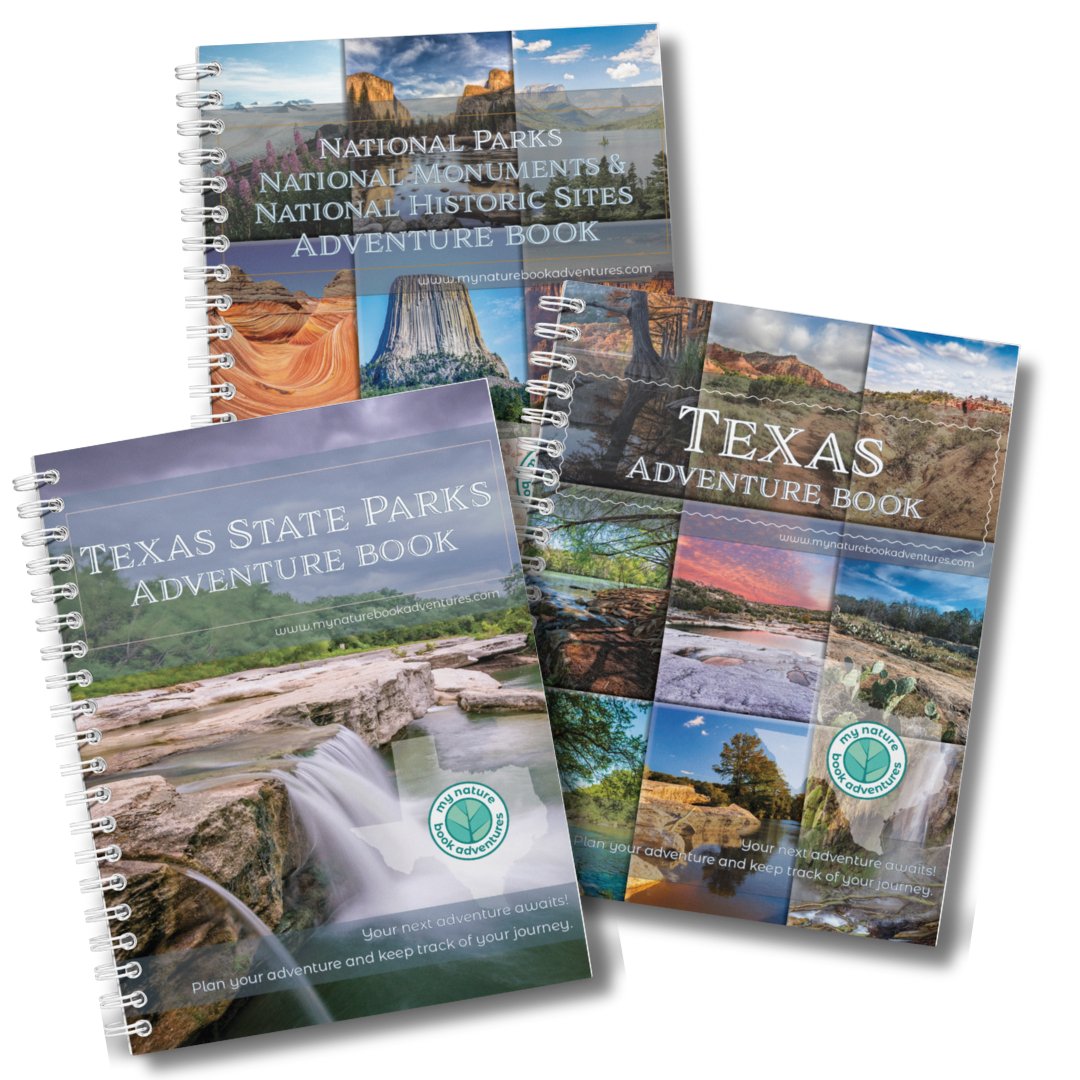 Texas State Parks Adventure Book + NEW Texas Adventure Book + National Parks, National Monuments, and National Historic Sites Combo - My Nature Book Adventures