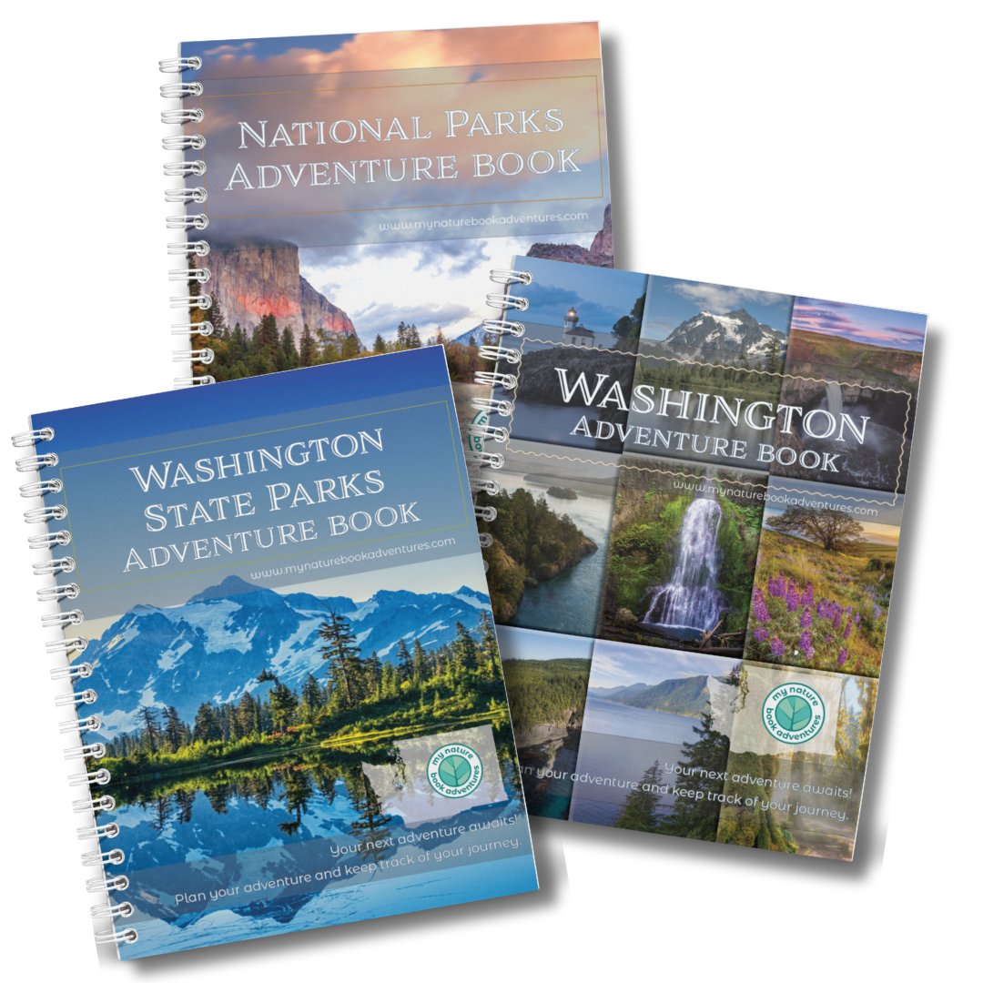 Washington State Parks Adventure Book + NEW Washington Adventure Book + National Parks Adventure Book Combo - My Nature Book Adventures