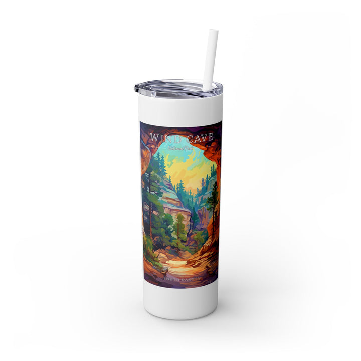 Wind Cave National Park Skinny Tumbler, 20oz - My Nature Book Adventures