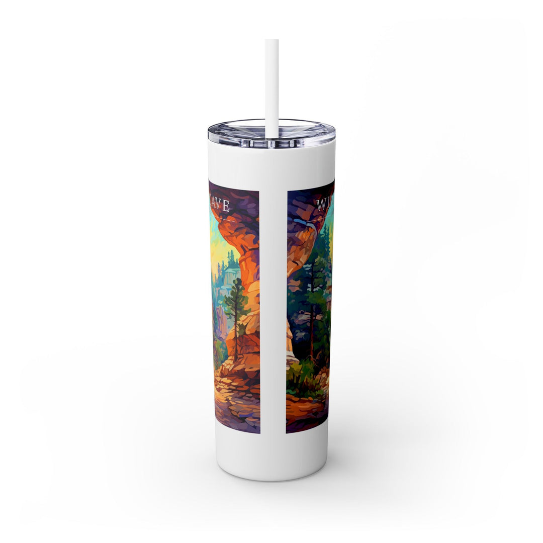 Wind Cave National Park Skinny Tumbler, 20oz - My Nature Book Adventures