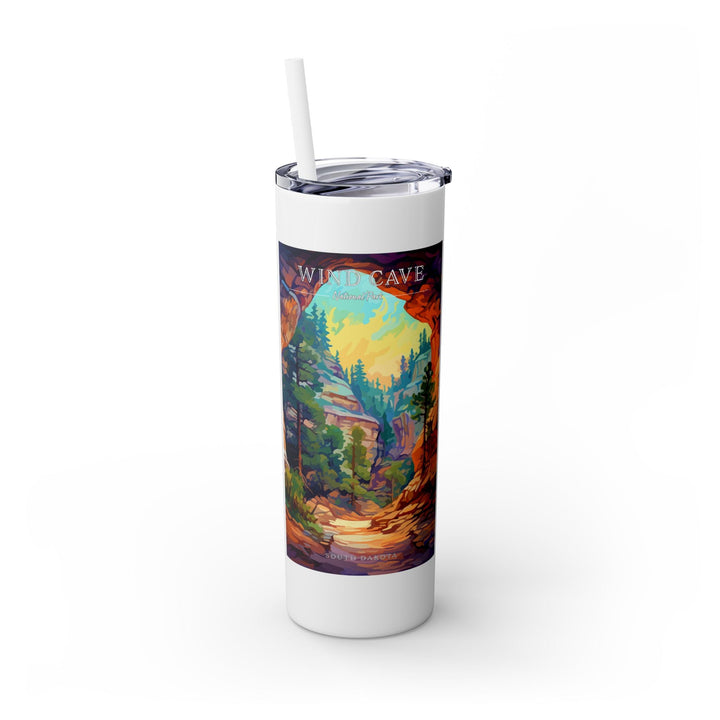 Wind Cave National Park Skinny Tumbler, 20oz - My Nature Book Adventures